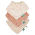 Rosy Rabbit Bandana Bibs 3-Pack – 100% Organic Cotton, Adjustable Snap Closure (0m+) - Tiny Tugz™