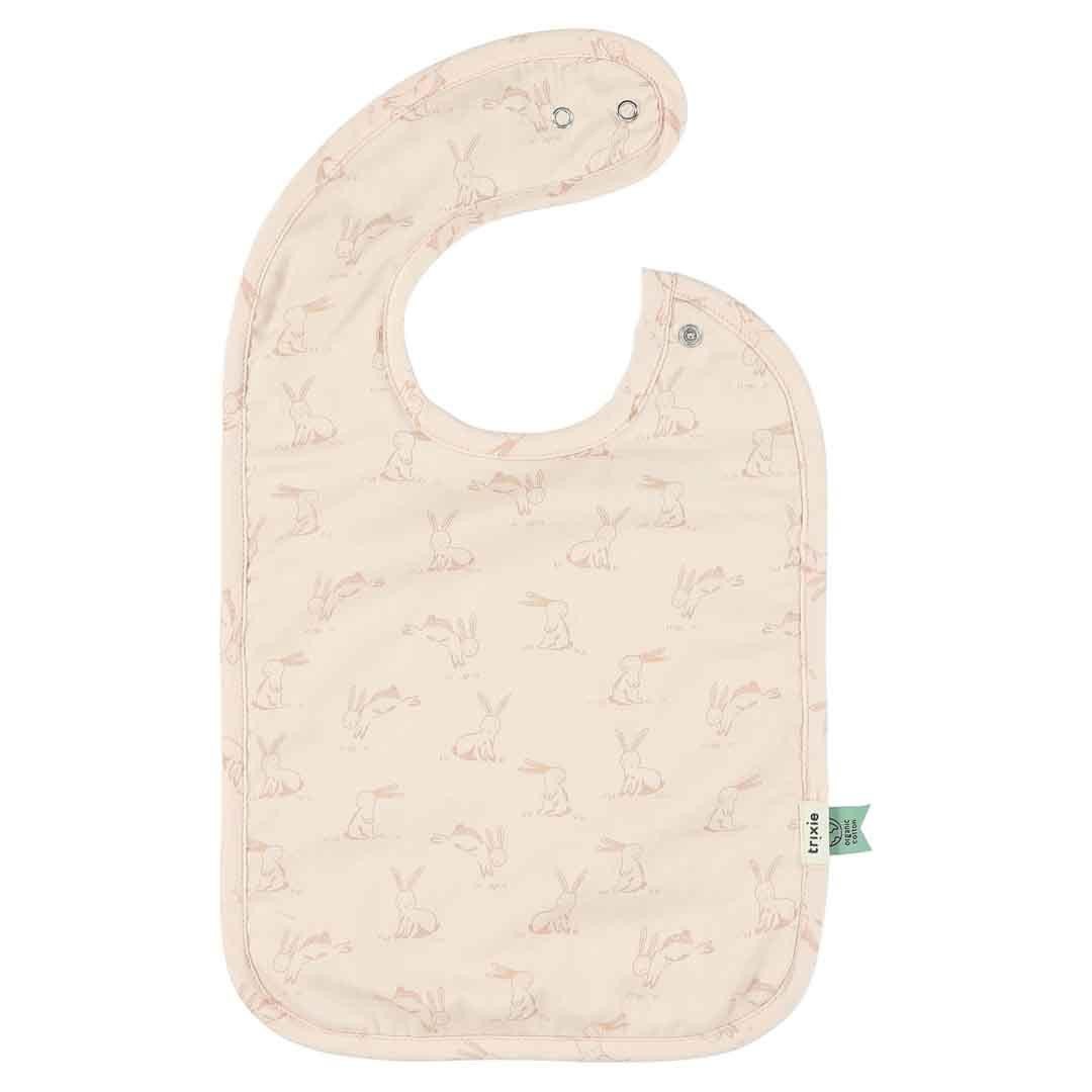Rosy Rabbit Bib 3-Pack – 100% Organic Cotton, Adjustable Snap Closure (0m+) - Tiny Tugz™