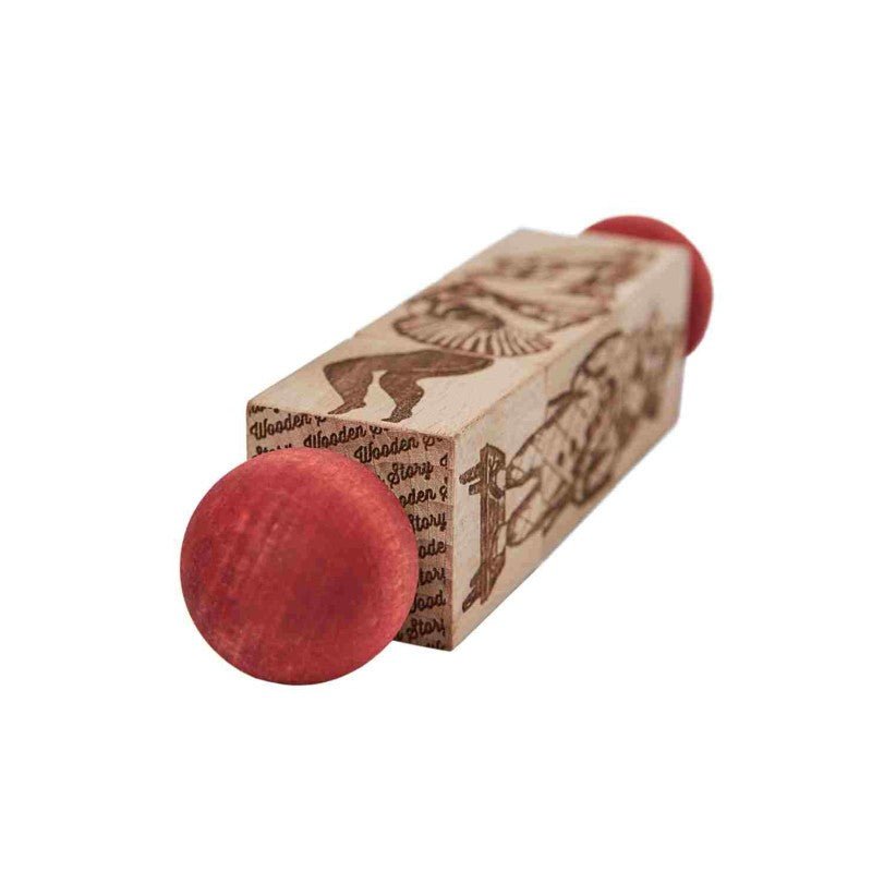 Rotating Wooden Puzzle - Commedia Dell'Arte (Colourful) - Tiny Tugz™