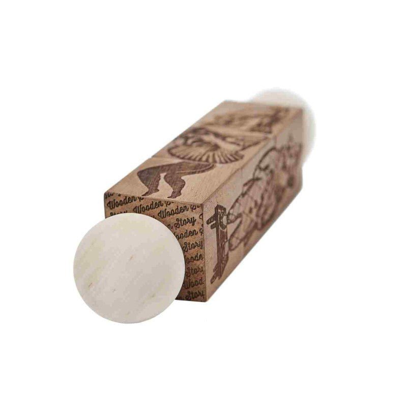 Rotating Wooden Puzzle - Commedia Dell'Arte (Natural) - Tiny Tugz™