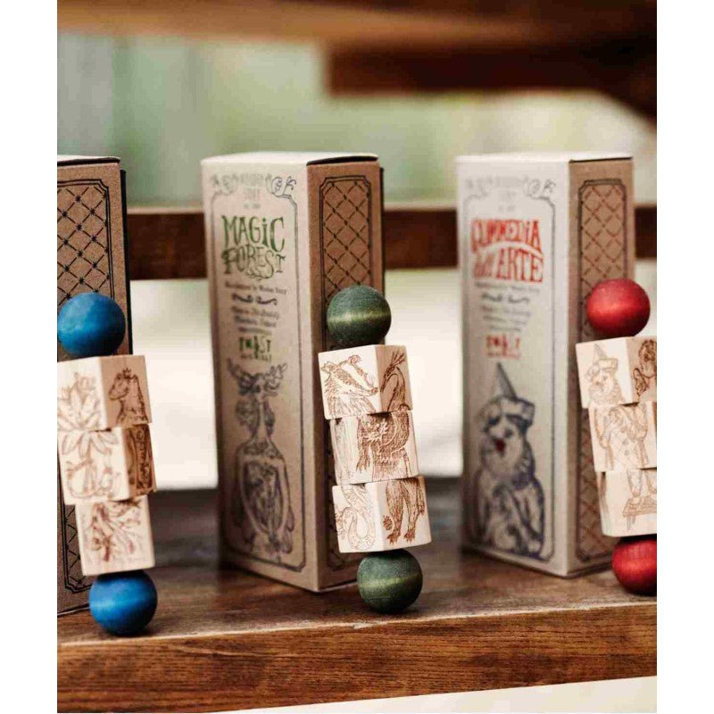Rotating Wooden Puzzle - Commedia Dell'Arte (Natural) - Tiny Tugz™