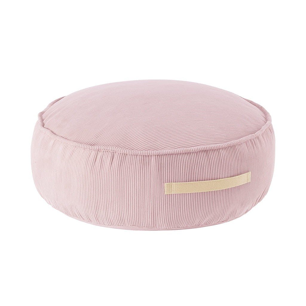 Round Floor Pouf for Kids - Corduroy, 65 cm (Pink) - Tiny Tugz™