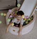 Round Velvet Foam Ball Pit with 250 Balls, 30 cm High - Spring - Tiny Tugz™