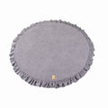 Round Velvet Play Mat for Babies & Children (Grey) - Tiny Tugz™