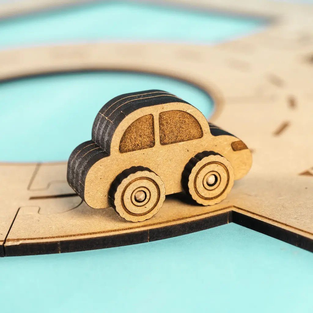 Rule the Roundabout - Colour-Your-Own Wooden Road Play Set - Tiny Tugz™