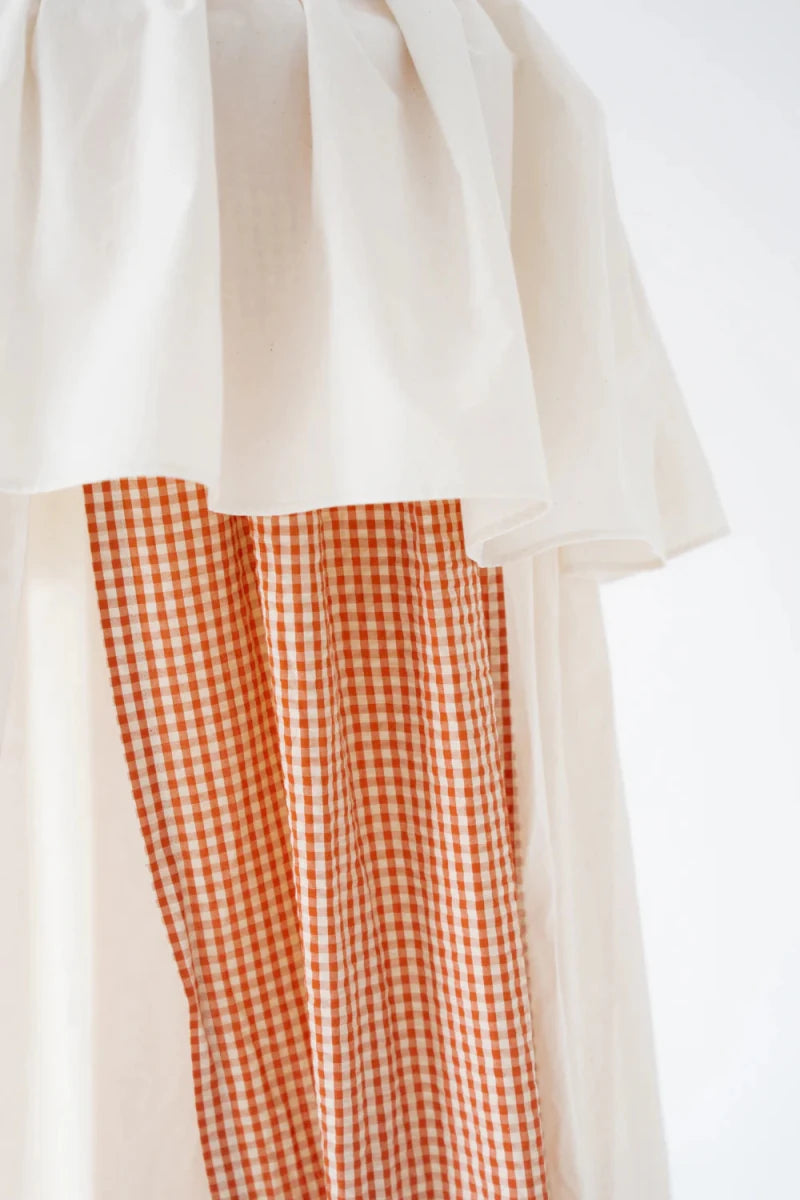 Rusty Check Circus Muslin Cotton Bed Canopy for Babies & Kids (0–6y) - Tiny Tugz™