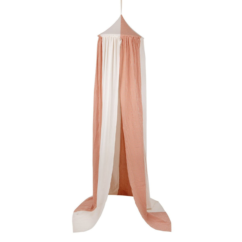 Rusty Check Circus Muslin Cotton Bed Canopy for Babies & Kids (0–6y) - Tiny Tugz™