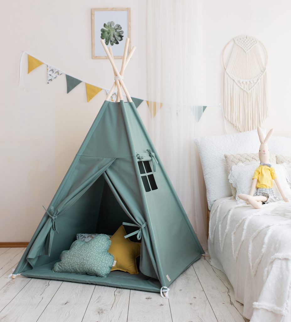 Sage Teepee Tent – OEKO-TEX® certified cotton teepee tent, handmade in Poland