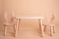 Scandinavian Wooden Kids Table and Chair Set in Solid Beech Wood (Deer) - Tiny Tugz™