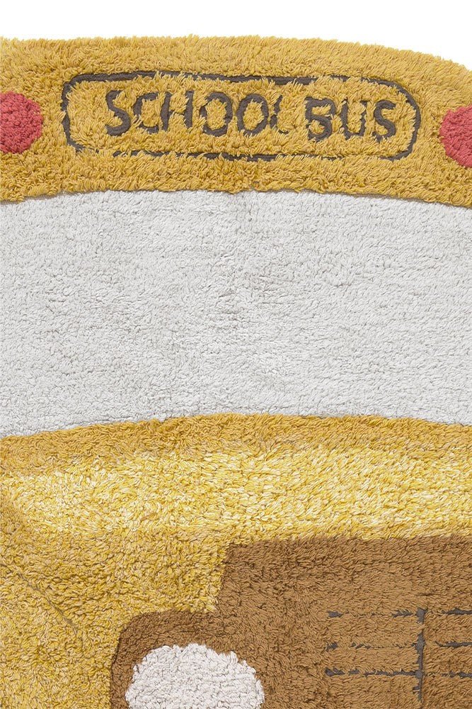 School Bus Cotton Rug for Kids (130 x 90cm) - Tiny Tugz™