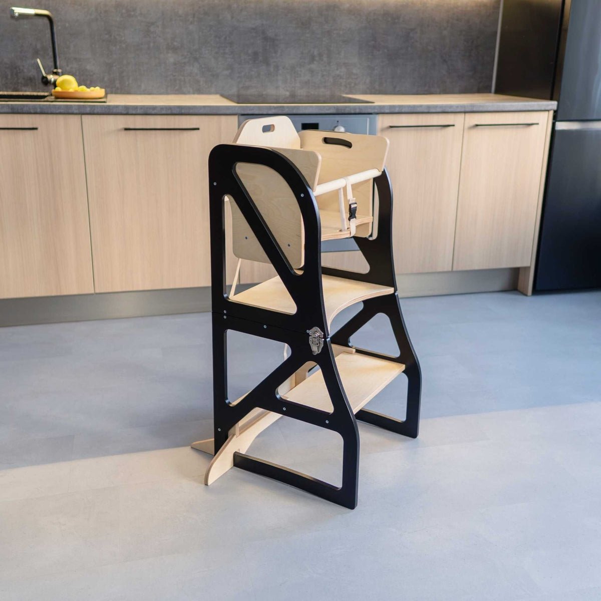 Securestep™ 4-in-1 Montessori Kitchen Tower & High Chair Combo (6M–6Y) - Tiny Tugz™