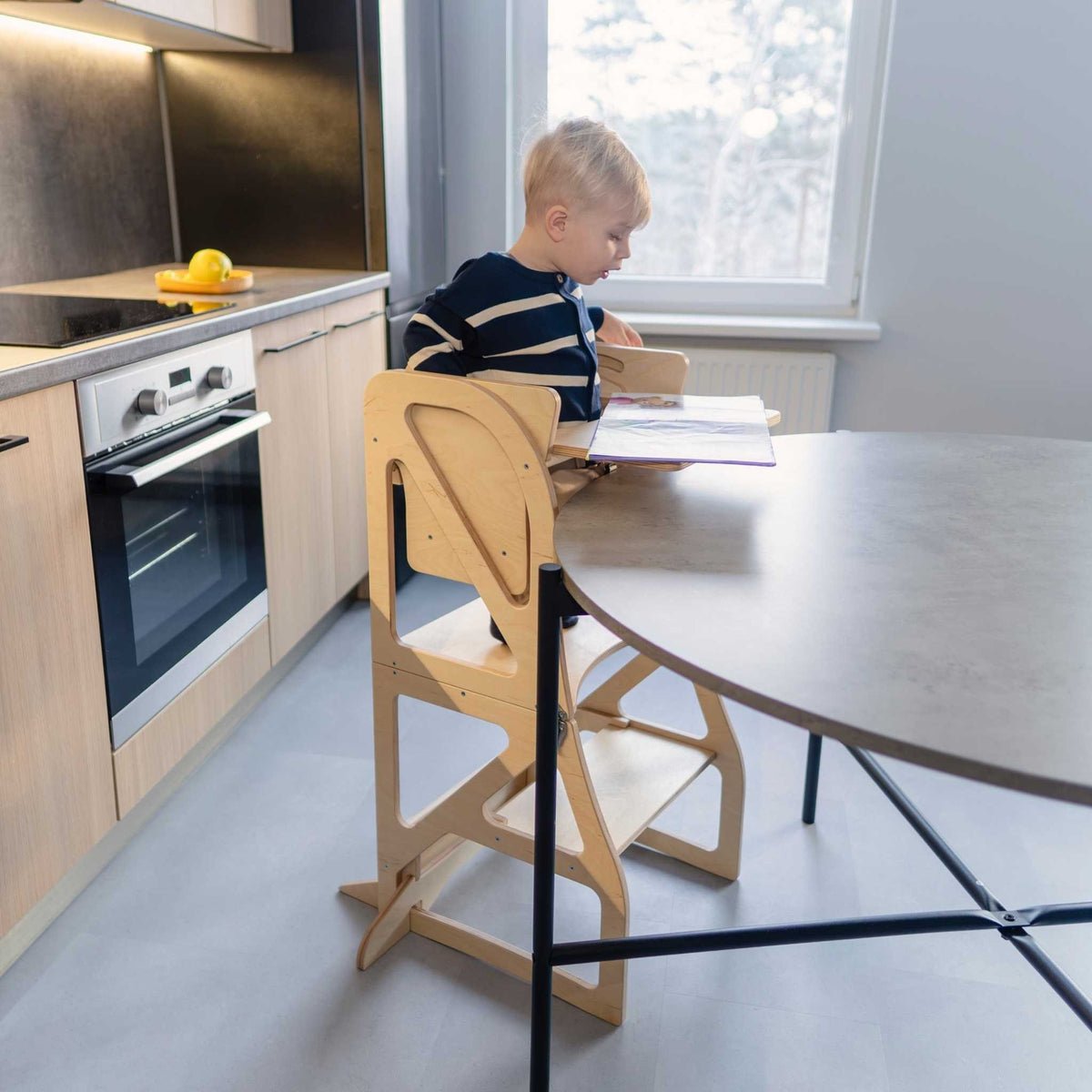 Securestep™ 4-in-1 Montessori Kitchen Tower & High Chair Combo (6M–6Y) - Tiny Tugz™