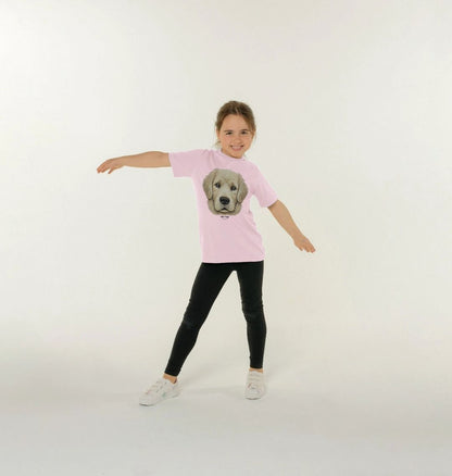 Organic Cotton Kids’ T-Shirt – Embroidery Dog Design