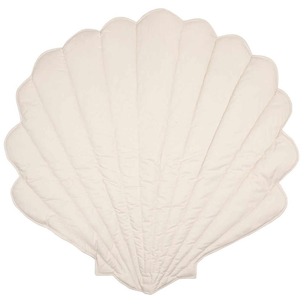 Shell Play Mat (Beige) – Velvet & Cotton, Handmade - Tiny Tugz™
