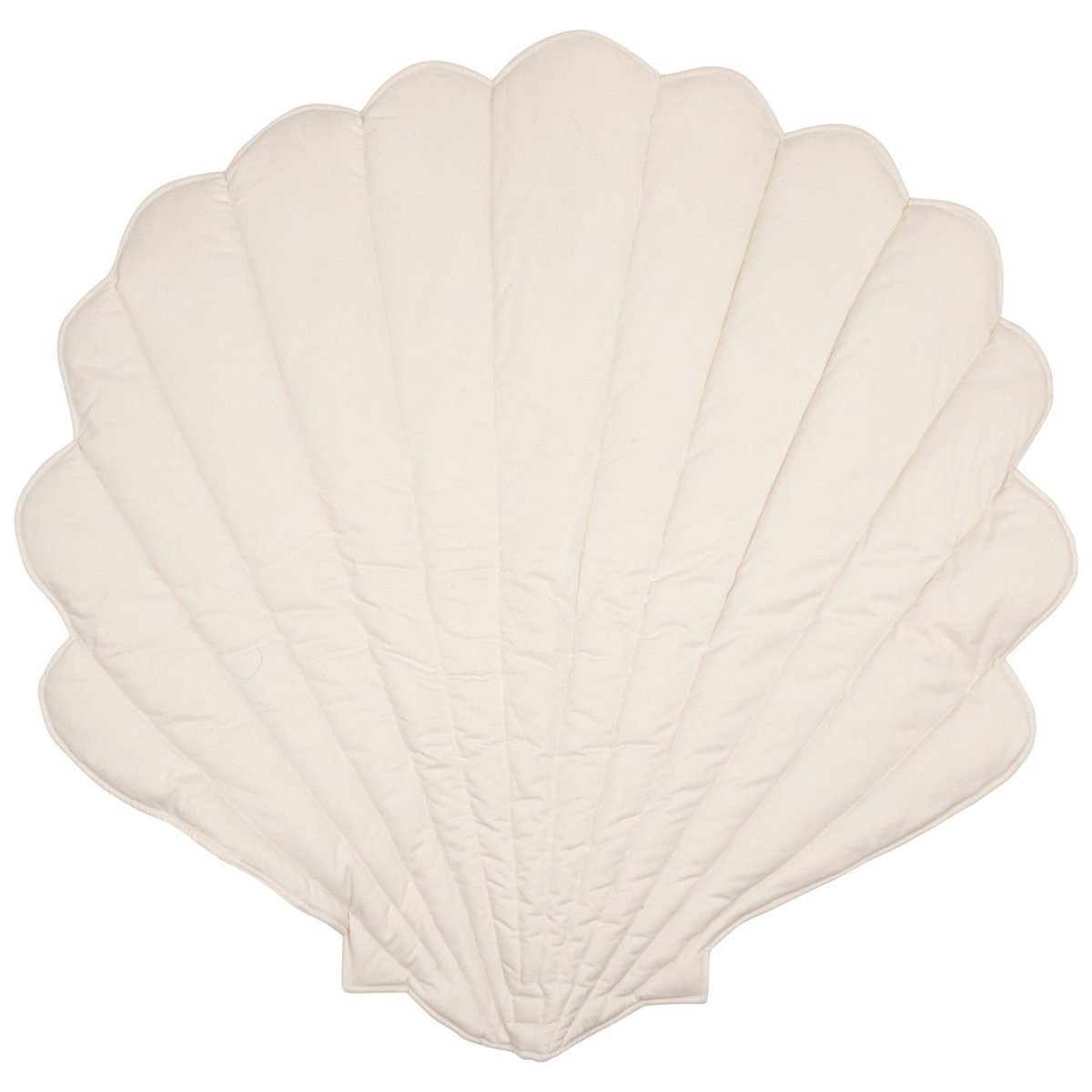 Shell Play Mat (Beige) – Velvet & Cotton, Handmade - Tiny Tugz™