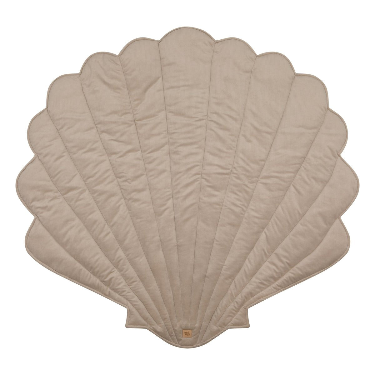 Shell Play Mat (Beige) – Velvet & Cotton, Handmade - Tiny Tugz™