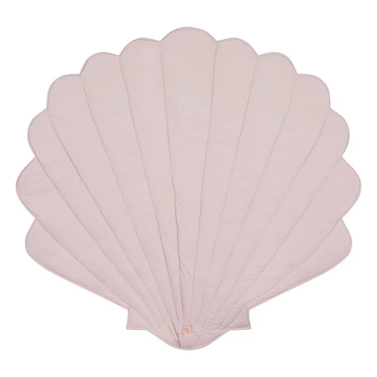 Shell Play Mat (Powder Pink) – Velvet & Cotton, Handmade - Tiny Tugz™
