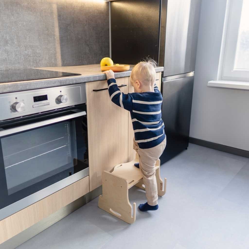 Sleekstep™ 4-in-1 Montessori Kitchen Tower & High Chair Combo (6M–6Y) - Tiny Tugz™