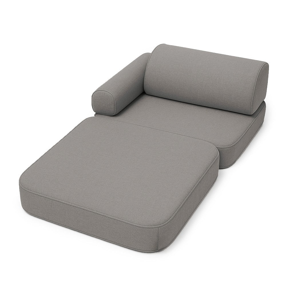 Small Indoor & Outdoor Kids Sofa Outzy, 4 Pieces - UV & Splash Resistant, 60 x 60 cm (Clay Taupe) - Tiny Tugz™