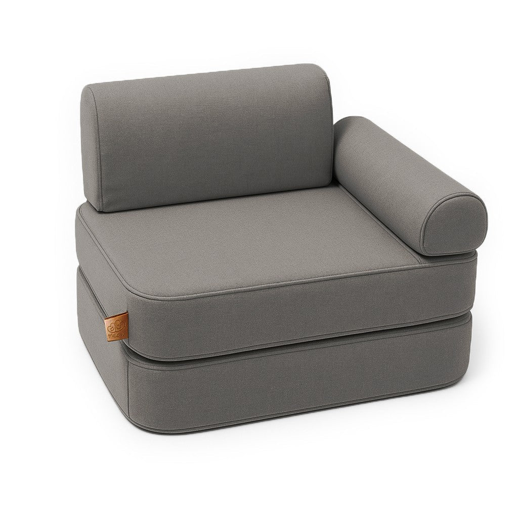 Small Indoor & Outdoor Kids Sofa Outzy, 4 Pieces - UV & Splash Resistant, 60 x 60 cm (Clay Taupe) - Tiny Tugz™