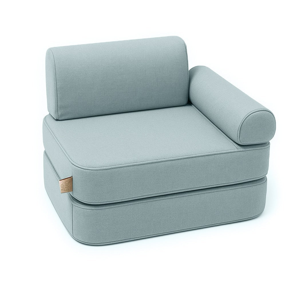 Small Indoor & Outdoor Kids Sofa Outzy, 4 Pieces - UV & Splash Resistant, 60 x 60 cm (Cloudberry Sky Blue) - Tiny Tugz™