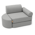 Small Indoor & Outdoor Kids Sofa Outzy, 4 Pieces - UV & Splash Resistant, 60 x 60 cm (Fog Grey) - Tiny Tugz™