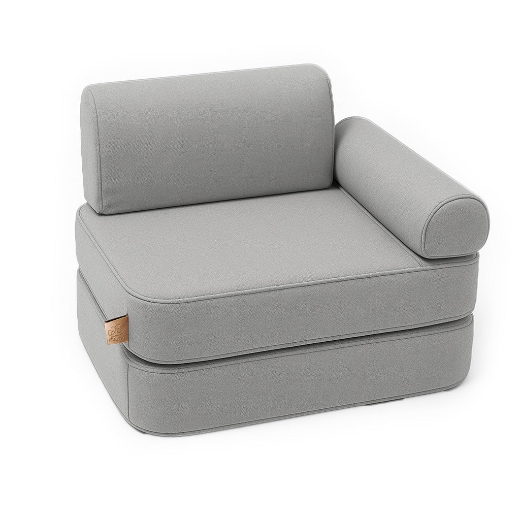Small Indoor & Outdoor Kids Sofa Outzy, 4 Pieces - UV & Splash Resistant, 60 x 60 cm (Fog Grey) - Tiny Tugz™
