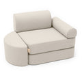 Small Indoor & Outdoor Kids Sofa Outzy, 4 Pieces - UV & Splash Resistant, 60 x 60 cm (Oat Blush Beige) - Tiny Tugz™