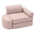 Small Indoor & Outdoor Kids Sofa Outzy, 4 Pieces - UV & Splash Resistant, 60 x 60 cm (Rosy Dune Pink) - Tiny Tugz™