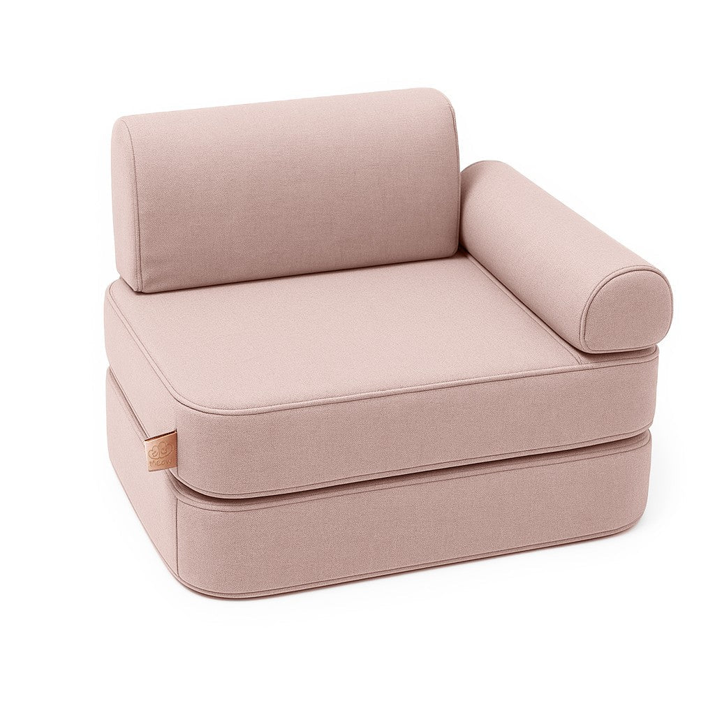 Small Indoor & Outdoor Kids Sofa Outzy, 4 Pieces - UV & Splash Resistant, 60 x 60 cm (Rosy Dune Pink) - Tiny Tugz™