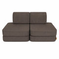 MeowBaby Small Modular Sofa for Kids - Slimcord Taupe