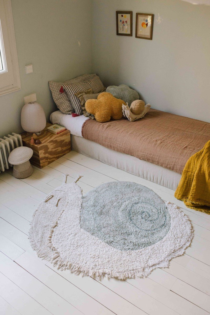 Snail Cotton Rug for Kids (90 x 130cm) - Tiny Tugz™