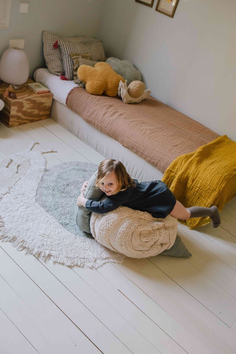 Snail Cotton Rug for Kids (90 x 130cm) - Tiny Tugz™