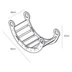 Snug Rocker for Kids - Natural With Beige Pillow