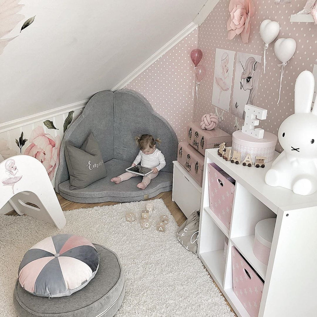 Soft Cloud Play Mat for Babies & Children — Velvet (Light Grey) - Tiny Tugz™