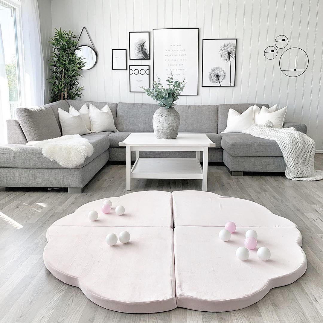 Soft Cloud Play Mat for Babies & Children — Velvet (Pink) - Tiny Tugz™