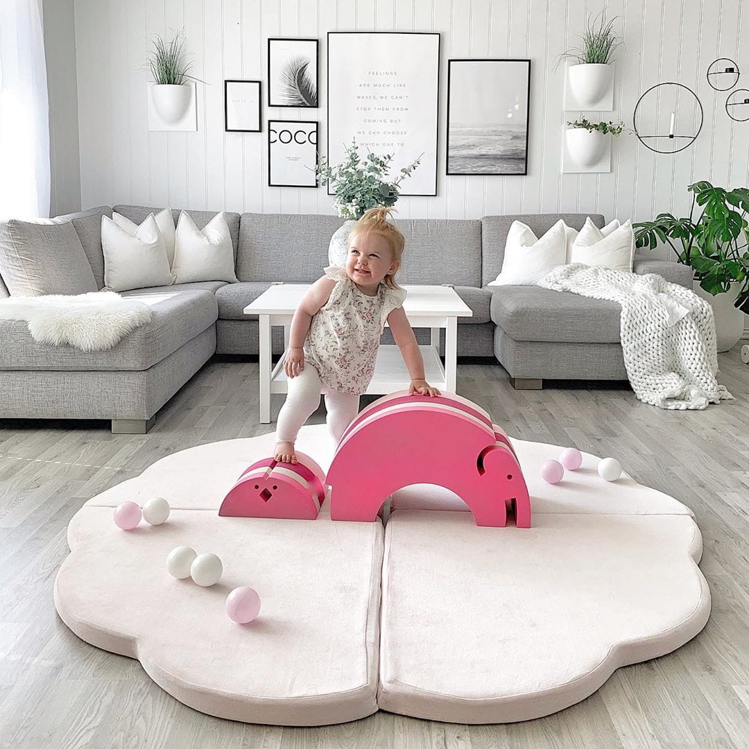 Soft Cloud Play Mat for Babies & Children — Velvet (Pink) - Tiny Tugz™