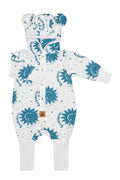 Soft Cotton Eared Jumpsuit for Babies & Kids (Ecru Suns) - Tiny Tugz™