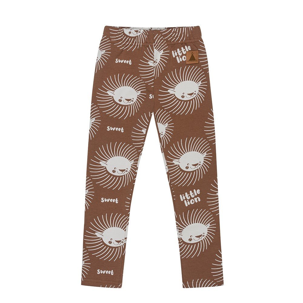 Soft Cotton Leggings for Toddlers & Kids (Cinnamon Lions) - Tiny Tugz™