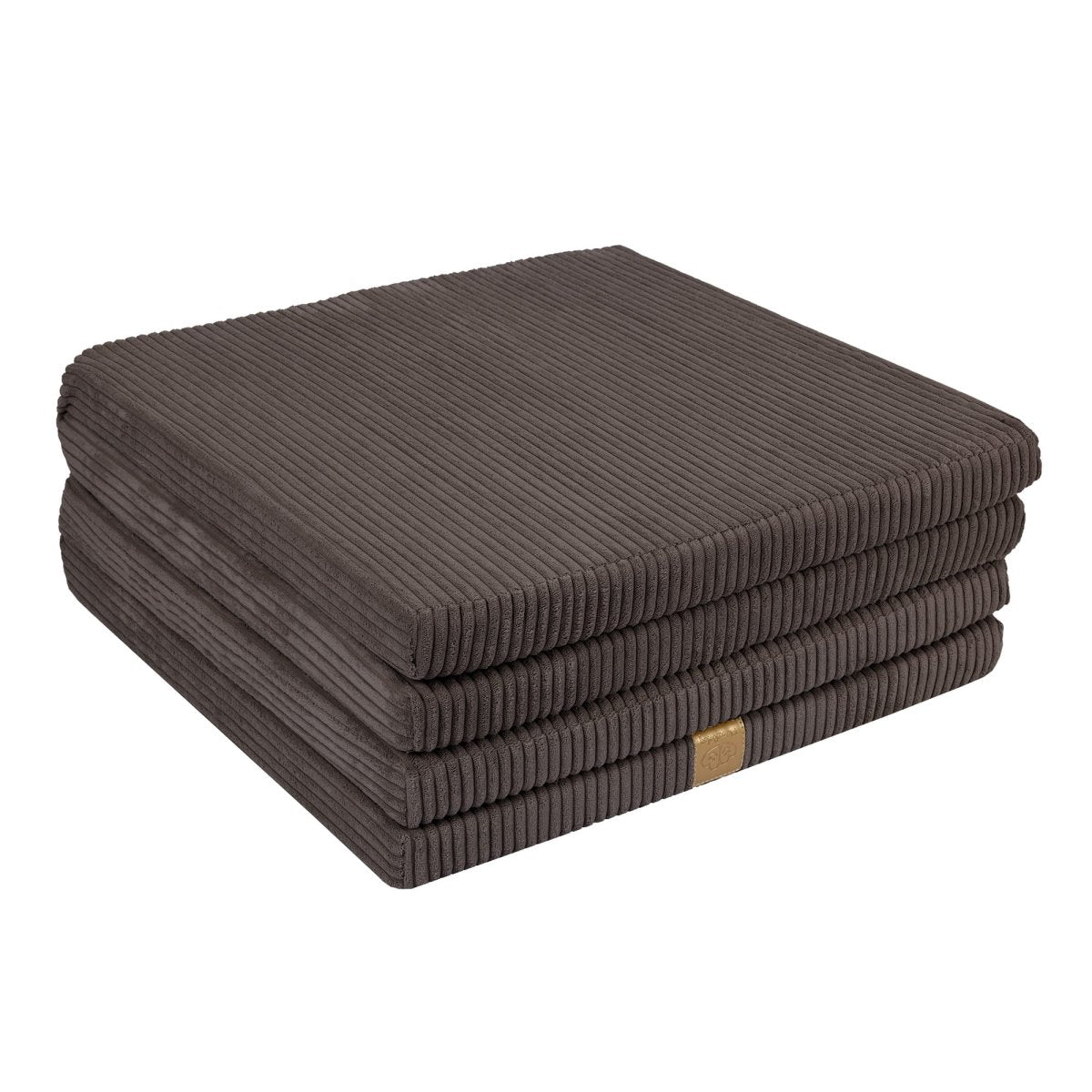 Soft Square Play Mat for Babies & Children — Cotton & Corduroy (Brown) - Tiny Tugz™