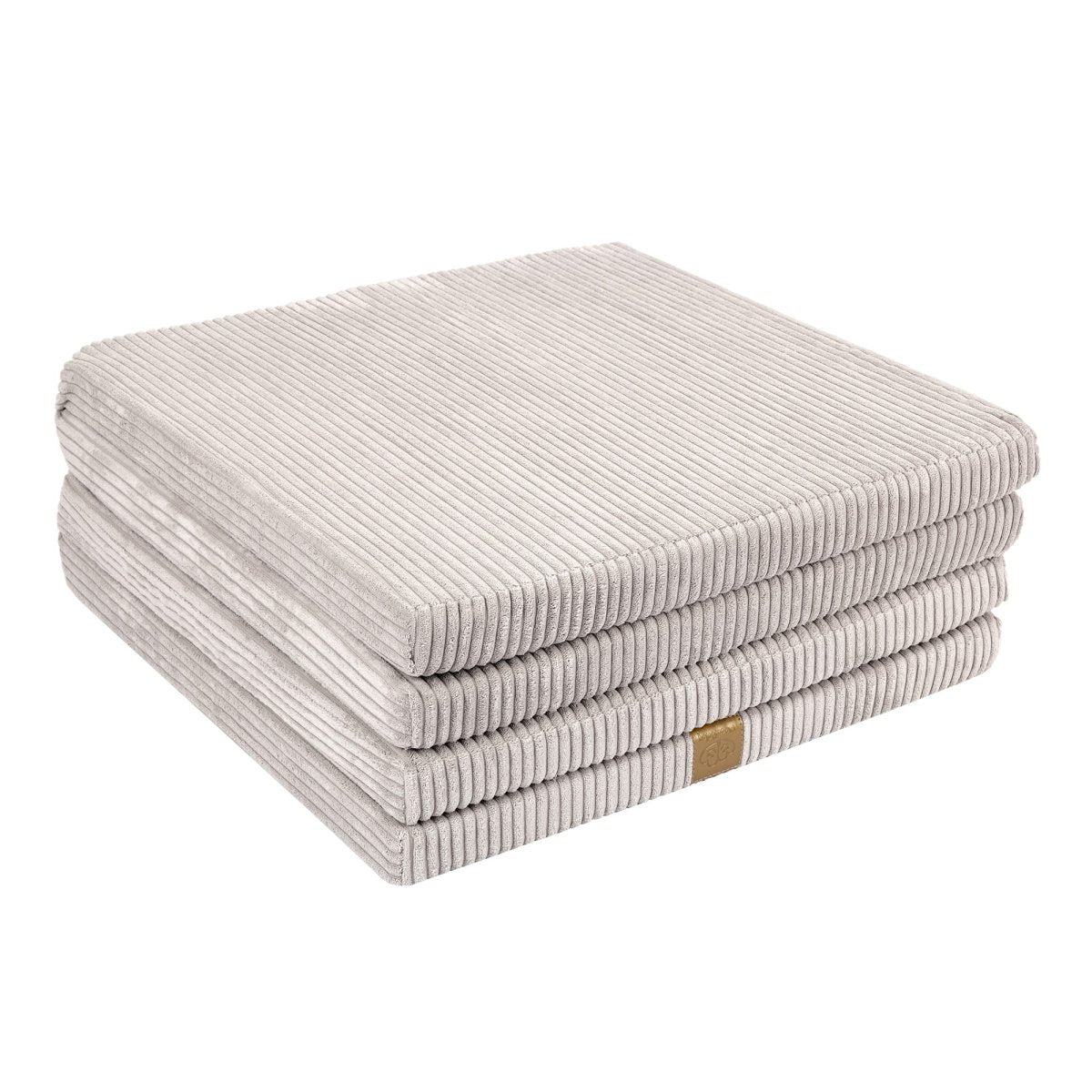 Soft Square Play Mat for Babies & Children — Cotton & Corduroy (Ecru) - Tiny Tugz™