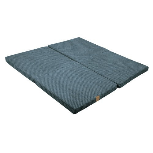 Soft Square Play Mat for Babies & Children — Cotton & Corduroy (Turquoise) - Tiny Tugz™