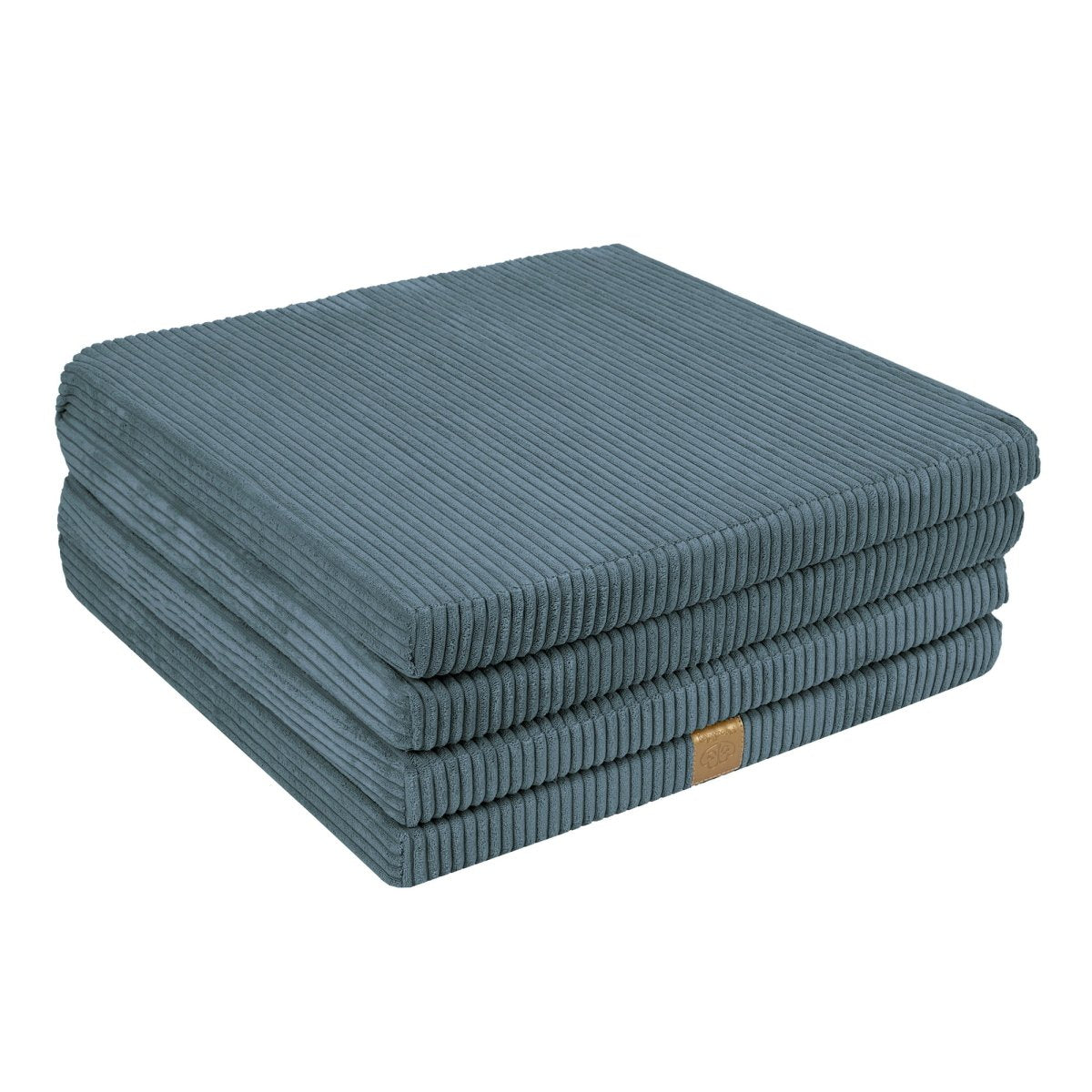 Soft Square Play Mat for Babies & Children — Cotton & Corduroy (Turquoise) - Tiny Tugz™