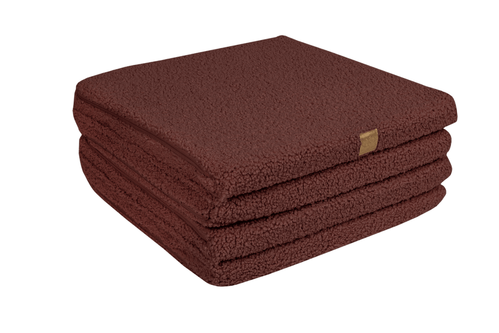 Soft Square Play Mat for Babies & Children — Teddy Fleece (Brown) - Tiny Tugz™