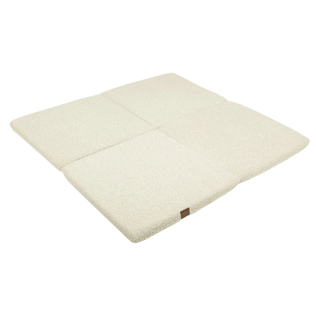Soft Square Play Mat for Babies & Children — Teddy Fleece (Cream) - Tiny Tugz™