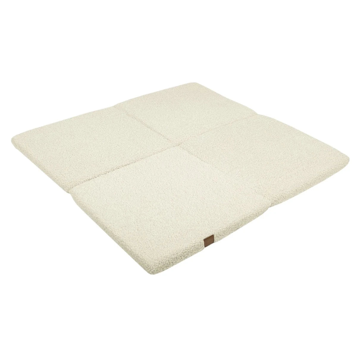 Soft Square Play Mat for Babies & Children — Teddy Fleece (Cream) - Tiny Tugz™