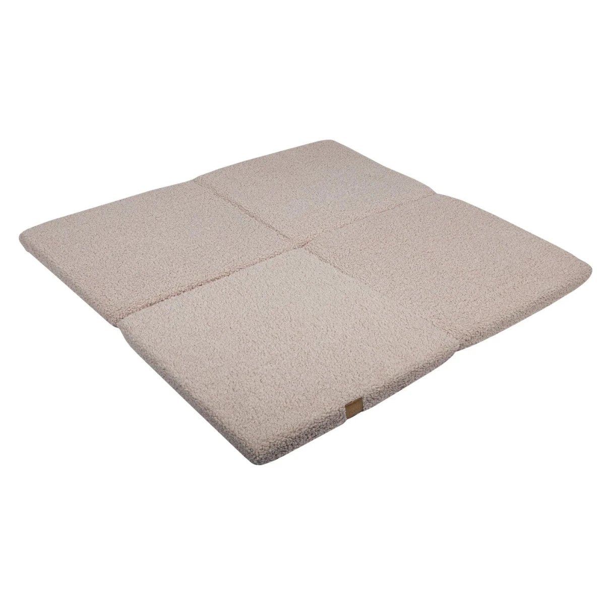 Soft Square Play Mat for Babies & Children — Teddy Fleece (Light Grey) - Tiny Tugz™