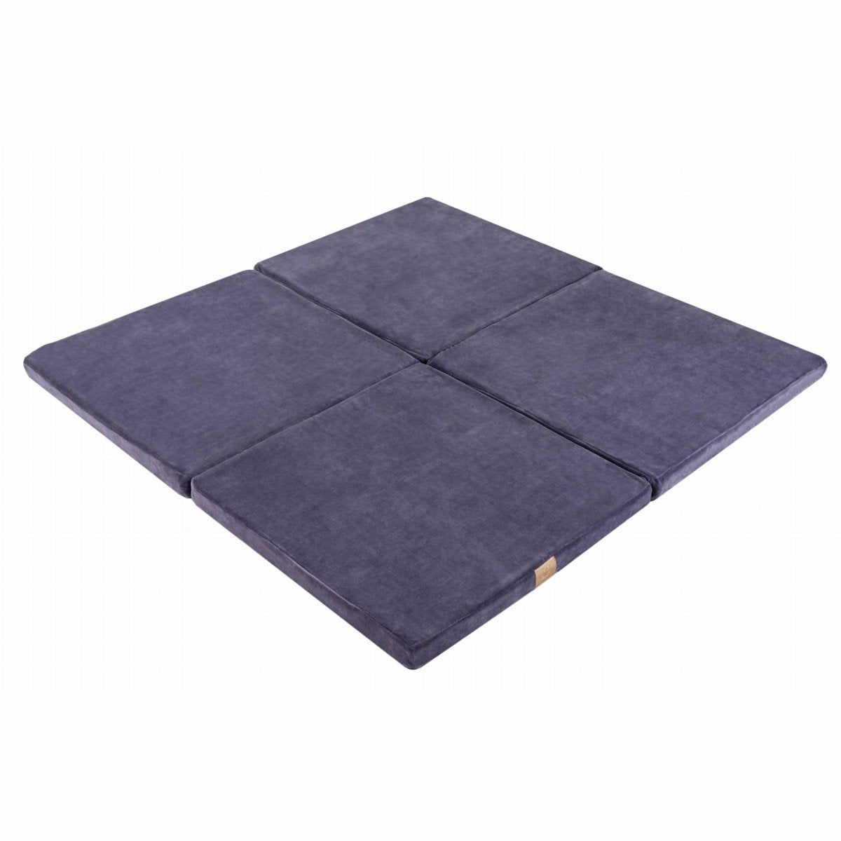 Soft Square Play Mat for Babies & Children — Velvet (Blue-Grey) - Tiny Tugz™