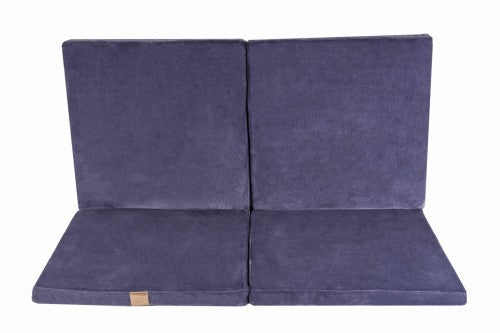 Soft Square Play Mat for Babies & Children — Velvet (Blue-Grey) - Tiny Tugz™