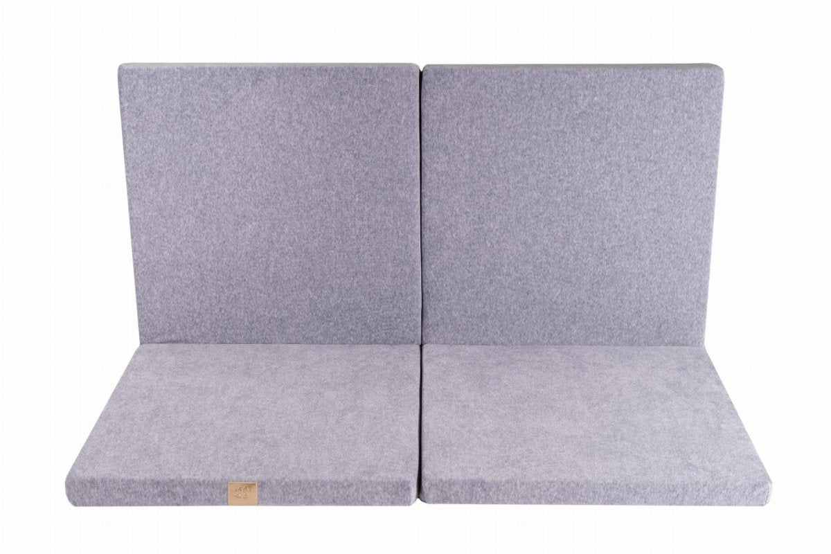 Soft Square Play Mat for Babies & Children — Velvet (Light Grey) - Tiny Tugz™